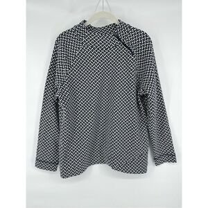 T By Talbots Asymmetrical Cross Stitch Lightweight Sweatshirt Size Large Petite